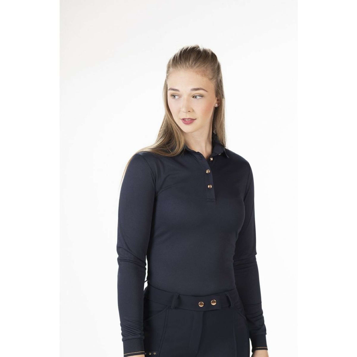 HKM Poloshirt Rosegold Glamour Blu scuro/oro rosa