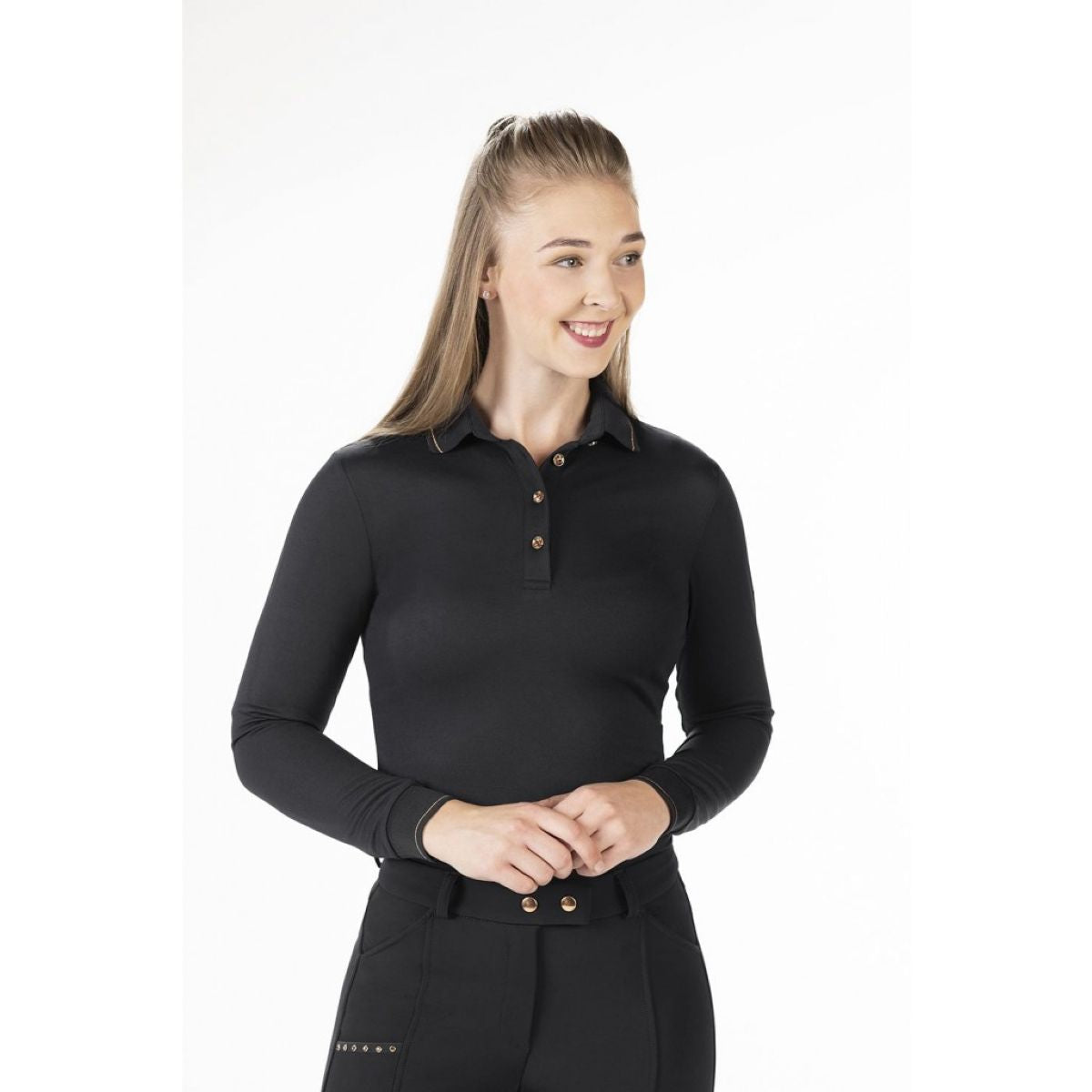 HKM Poloshirt Rosegold Glamour Nero/Oro rosa