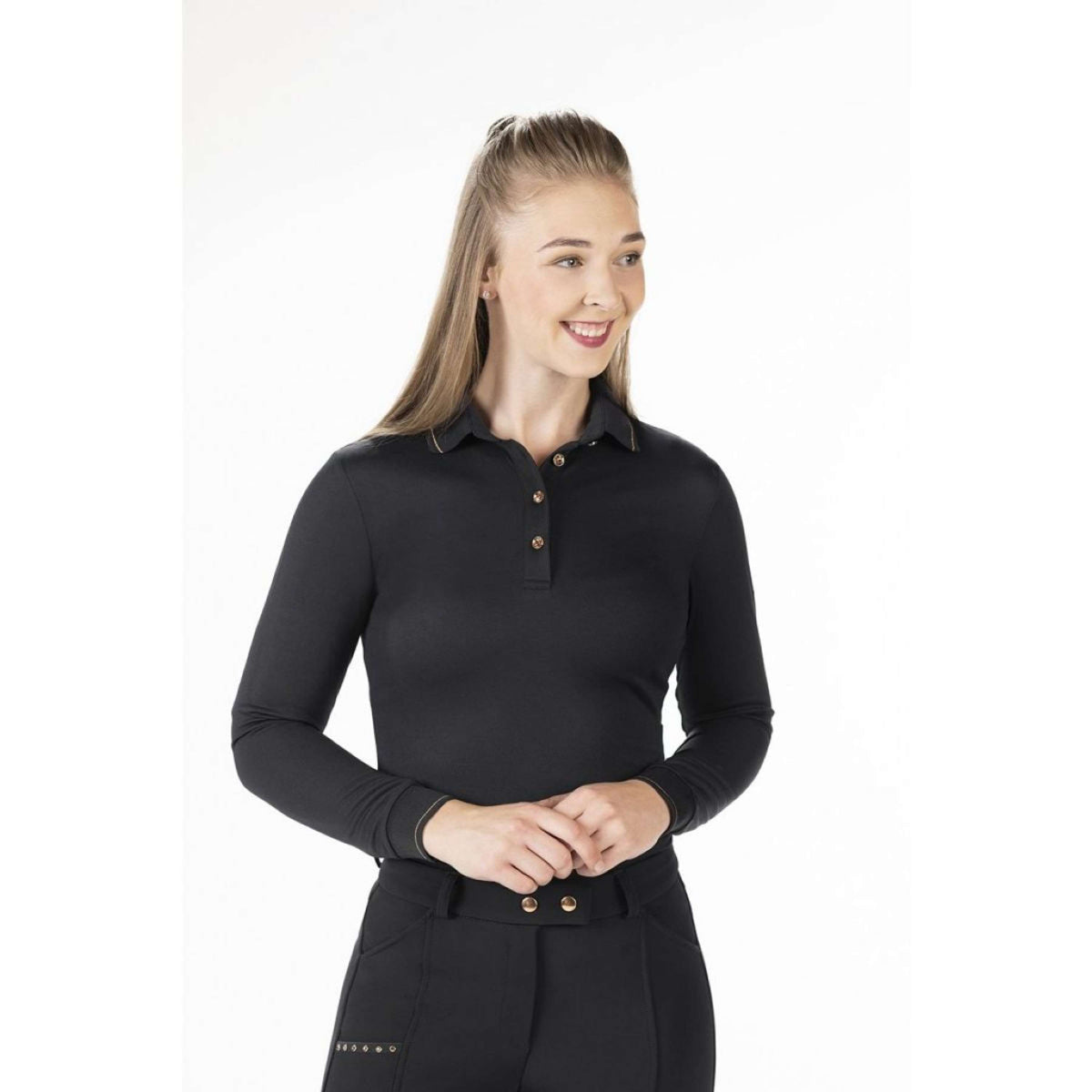 HKM Poloshirt Rosegold Glamour Nero/Oro rosa