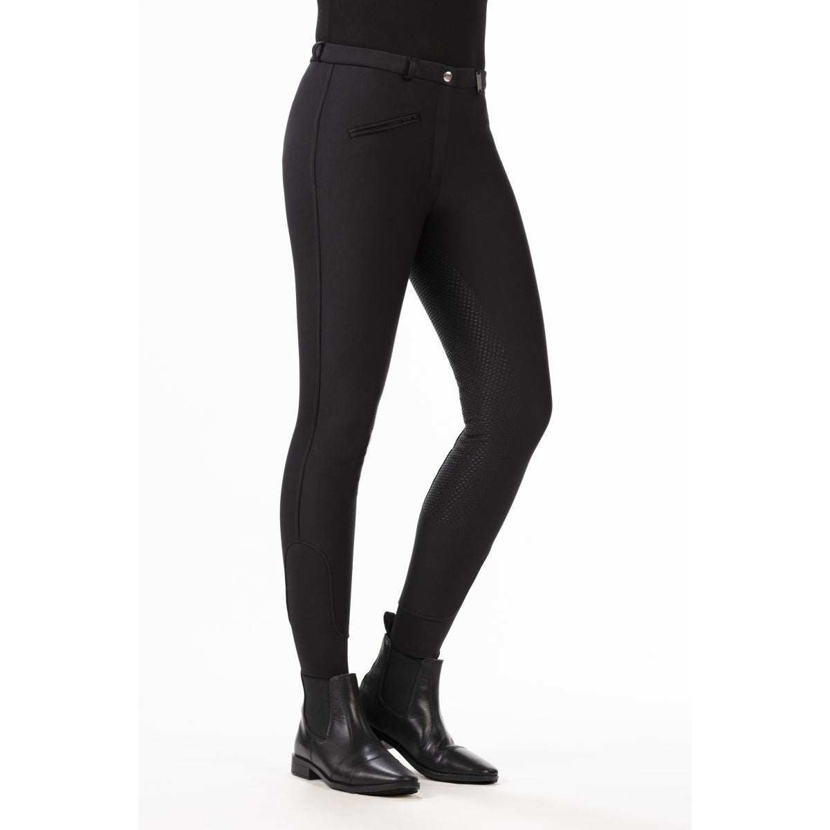 HKM Pantaloni da Equitazione Winner Softshell Winter Nero