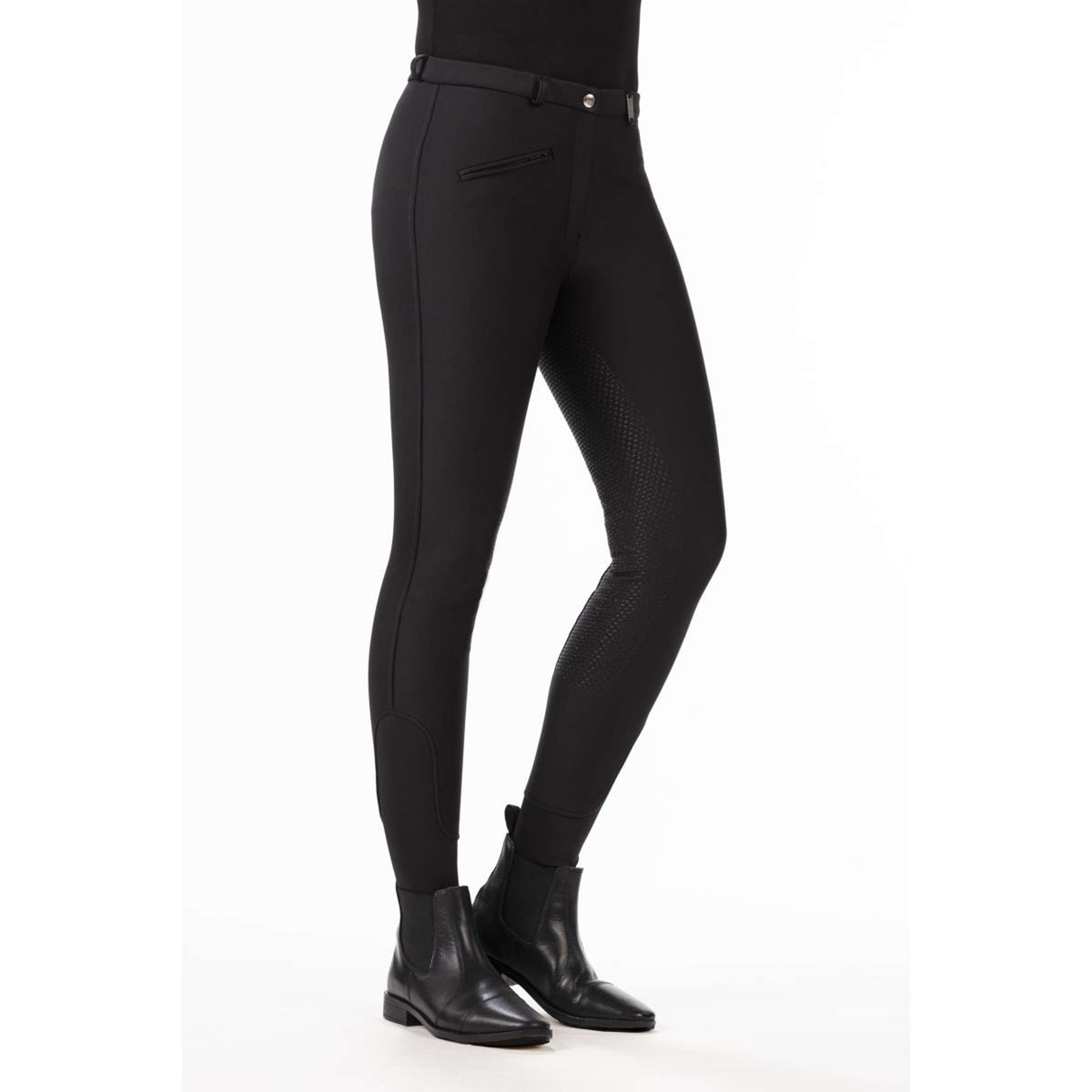 HKM Pantaloni da Equitazione Winner Softshell Winter Nero