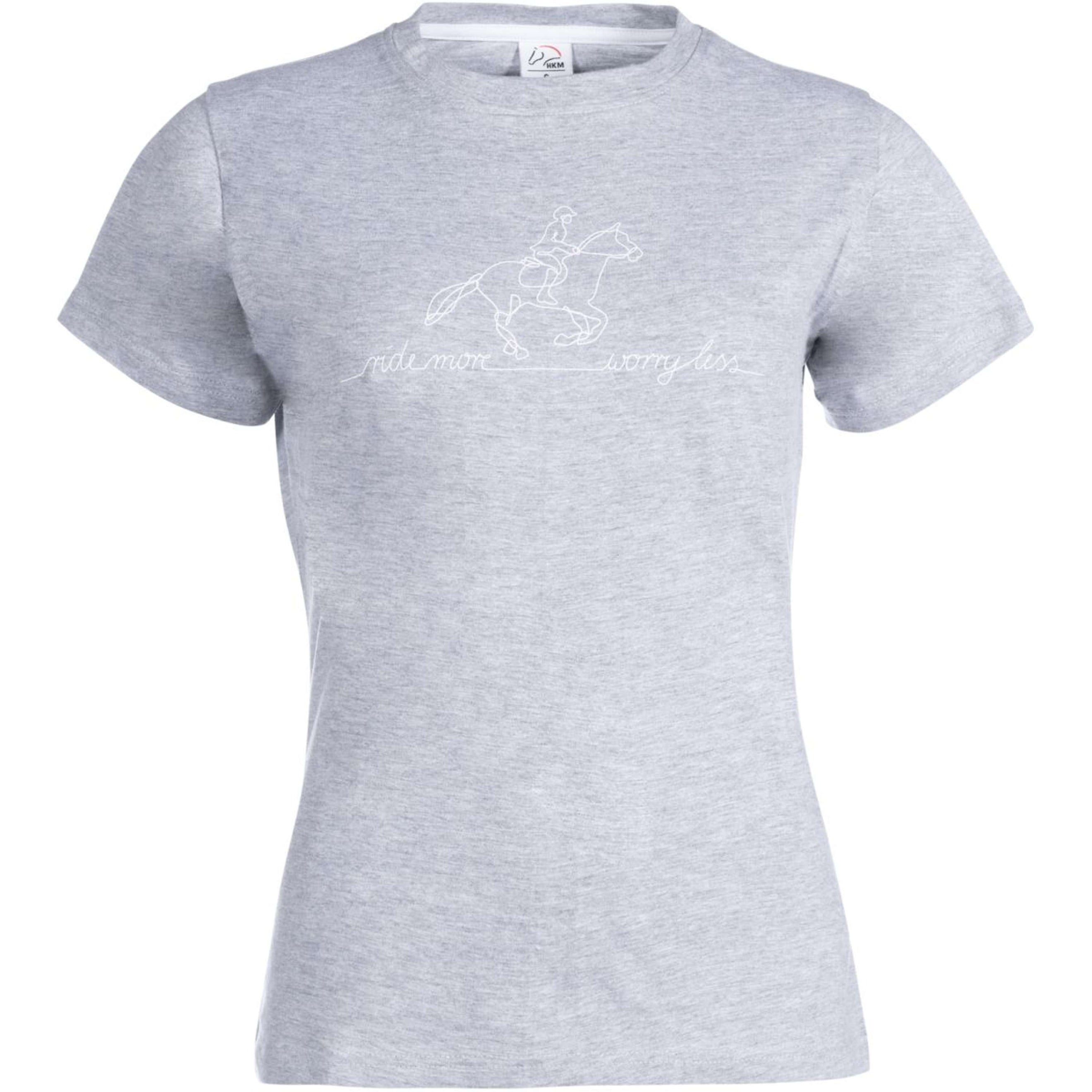 HKM T-Shirt Ride More Grigio chiaro/Melange