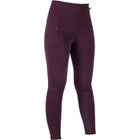 HKM Leggings da Equitazione Cosy II Full Grip Vino rosso
