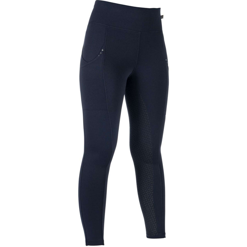 HKM Leggings da Equitazione Cosy II Full Grip Blu scuro