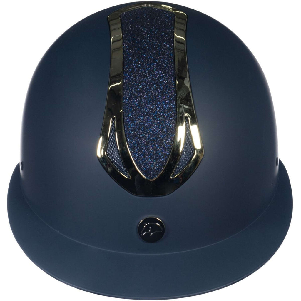 HKM Casco da equitazione Illusion Blu scuro/Oro