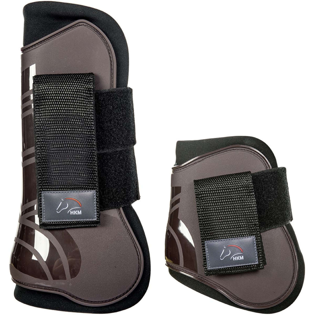 HKM Protettori per Tendini & Paraglomi Genua Set Marrone scuro/nero