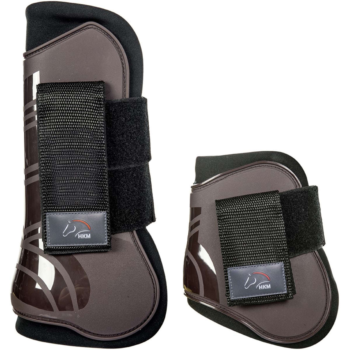 HKM Protettori per Tendini & Paraglomi Genua Set Marrone scuro/nero