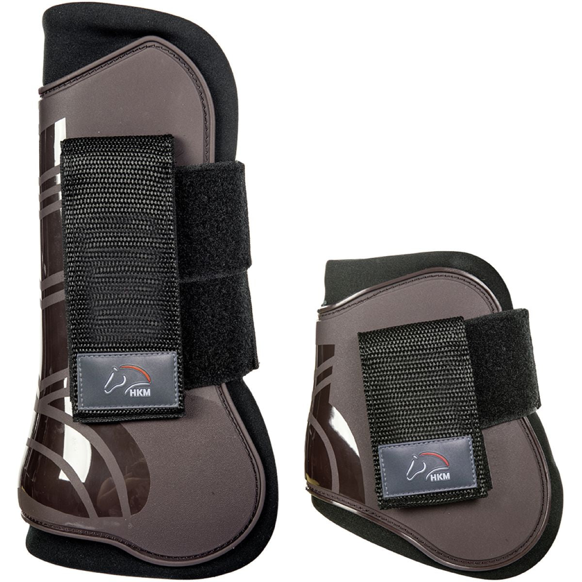 HKM Protettori per Tendini & Paraglomi Genua Set Marrone scuro/nero