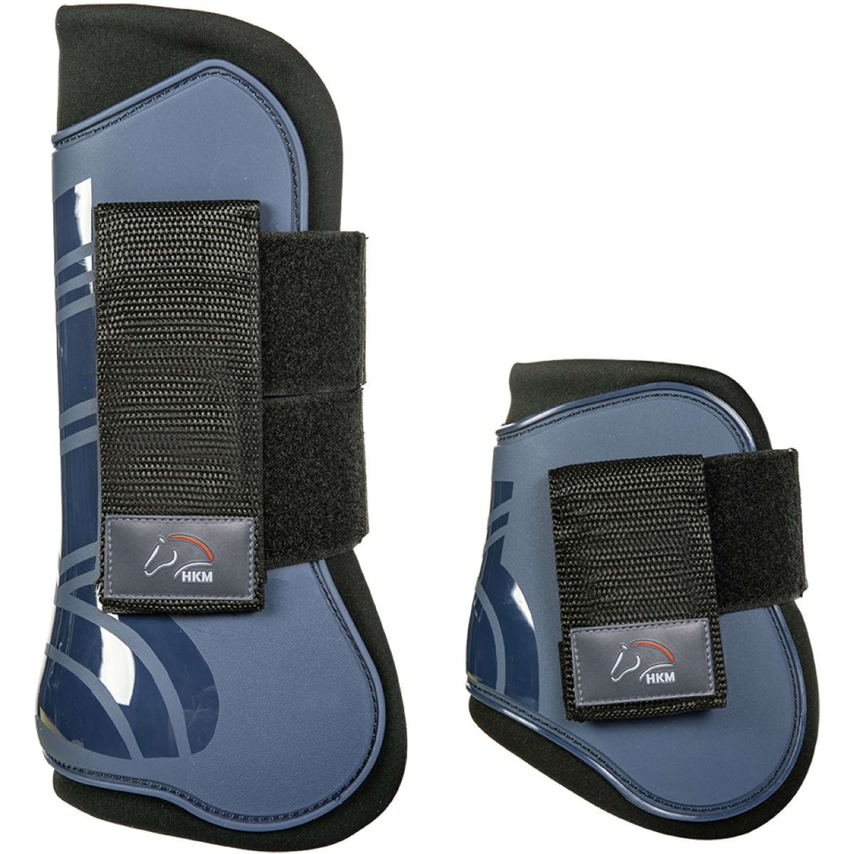 HKM Protettori per Tendini & Paraglomi Genua Set blu scuro/nero