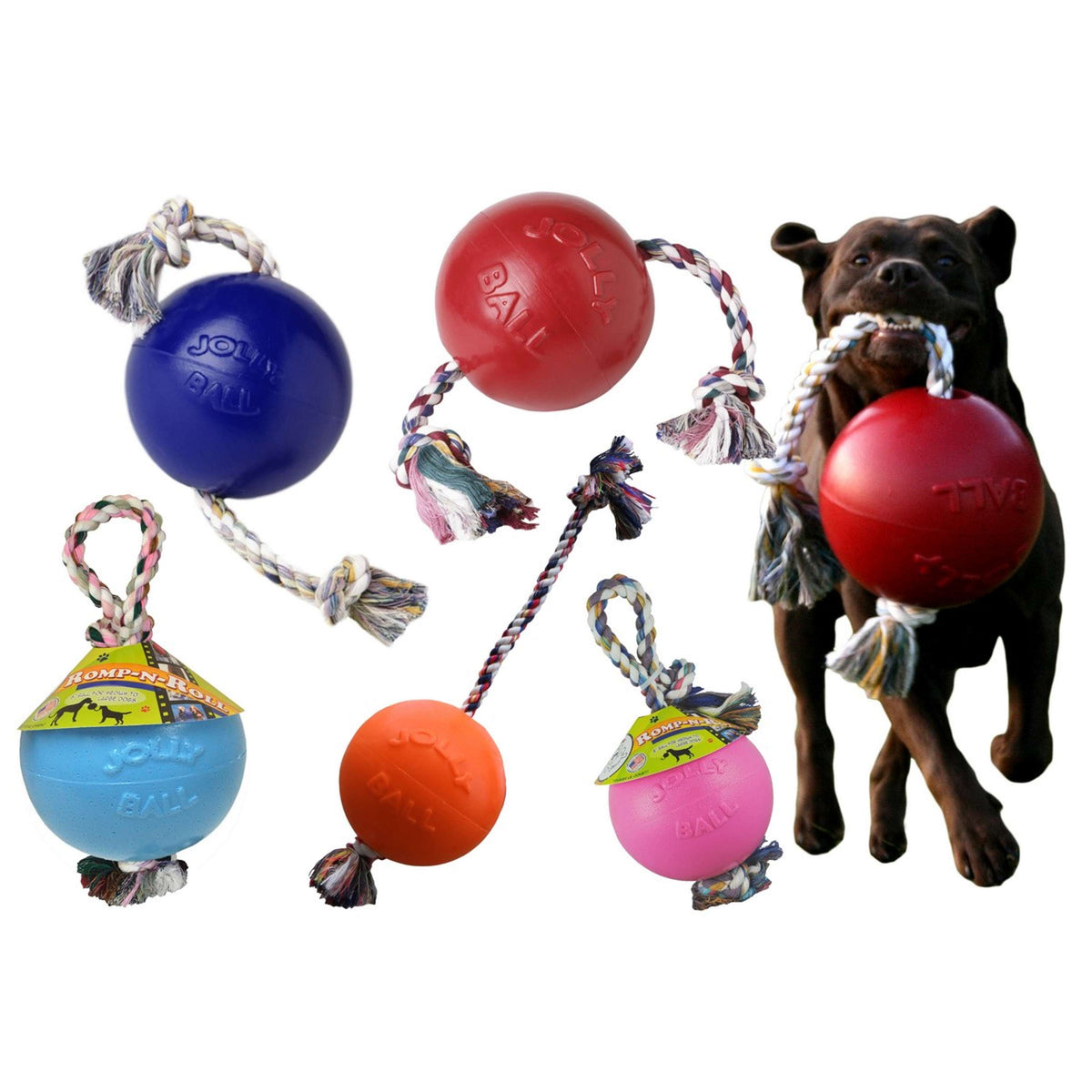 Jolly Ball Giocattolo per Cani Romp-n-Roll Baby Blu