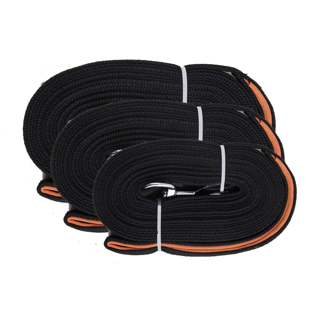 Pawise Flat Leash with Loop Nero