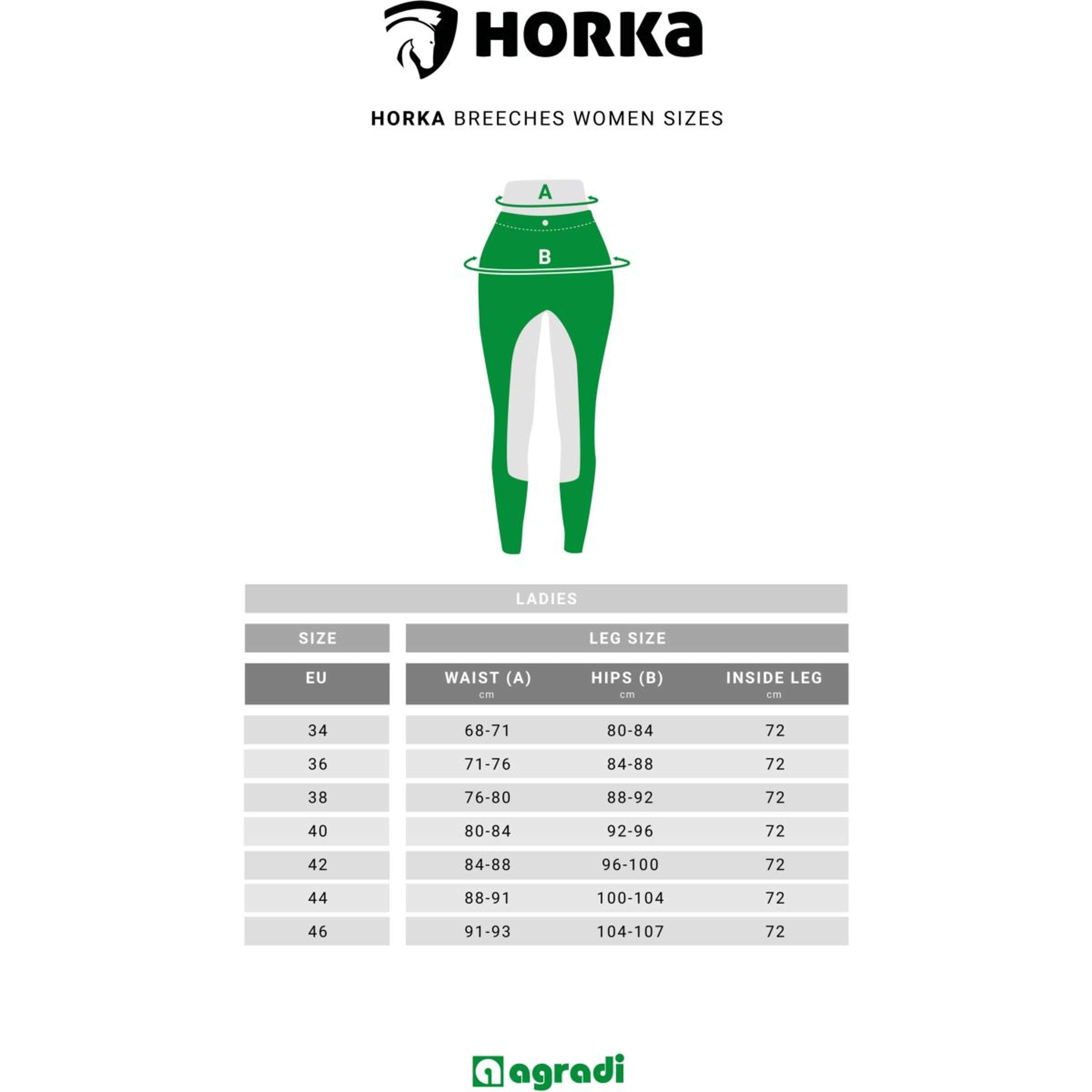HORKA Pantaloni da Equitazione Annika Nero