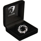 HORKA Spilla da Cravatta Crown Nero Argento