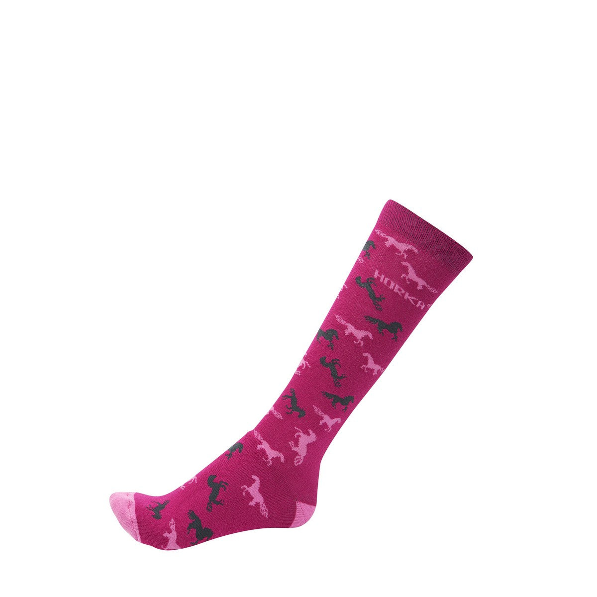 HORKA Calze da Equitazione Horses Fuchsia