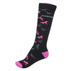 HORKA Calze da Equitazione Horses Nero/Rosa