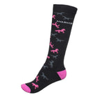 HORKA Calze da Equitazione Horses Nero/Rosa