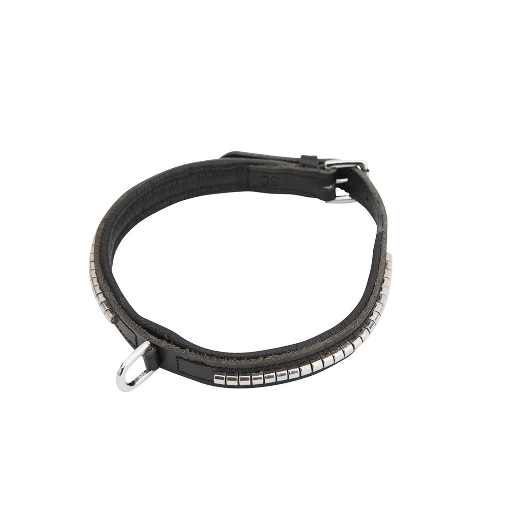 HORKA Collare per Cane Leer Clincher Nero Argento