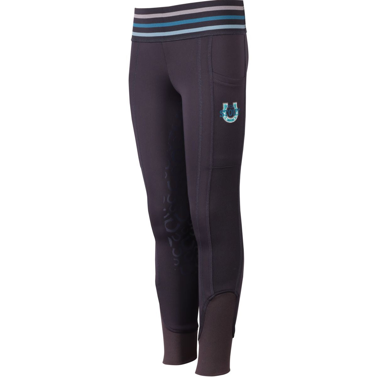 Harry's Horse Leggings da Equitazione Equitights STOUT! Beryl Full Grip Grigio antracite