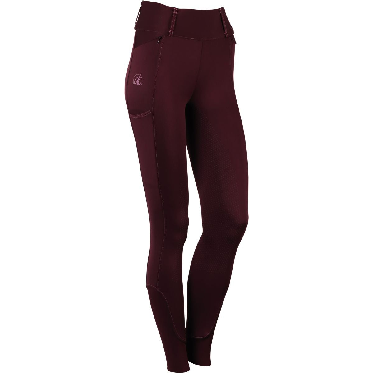 Harry's Horse Leggings da Equitazione Equitights Denici Cavalli Scabiosa Full Grip Bordeaux