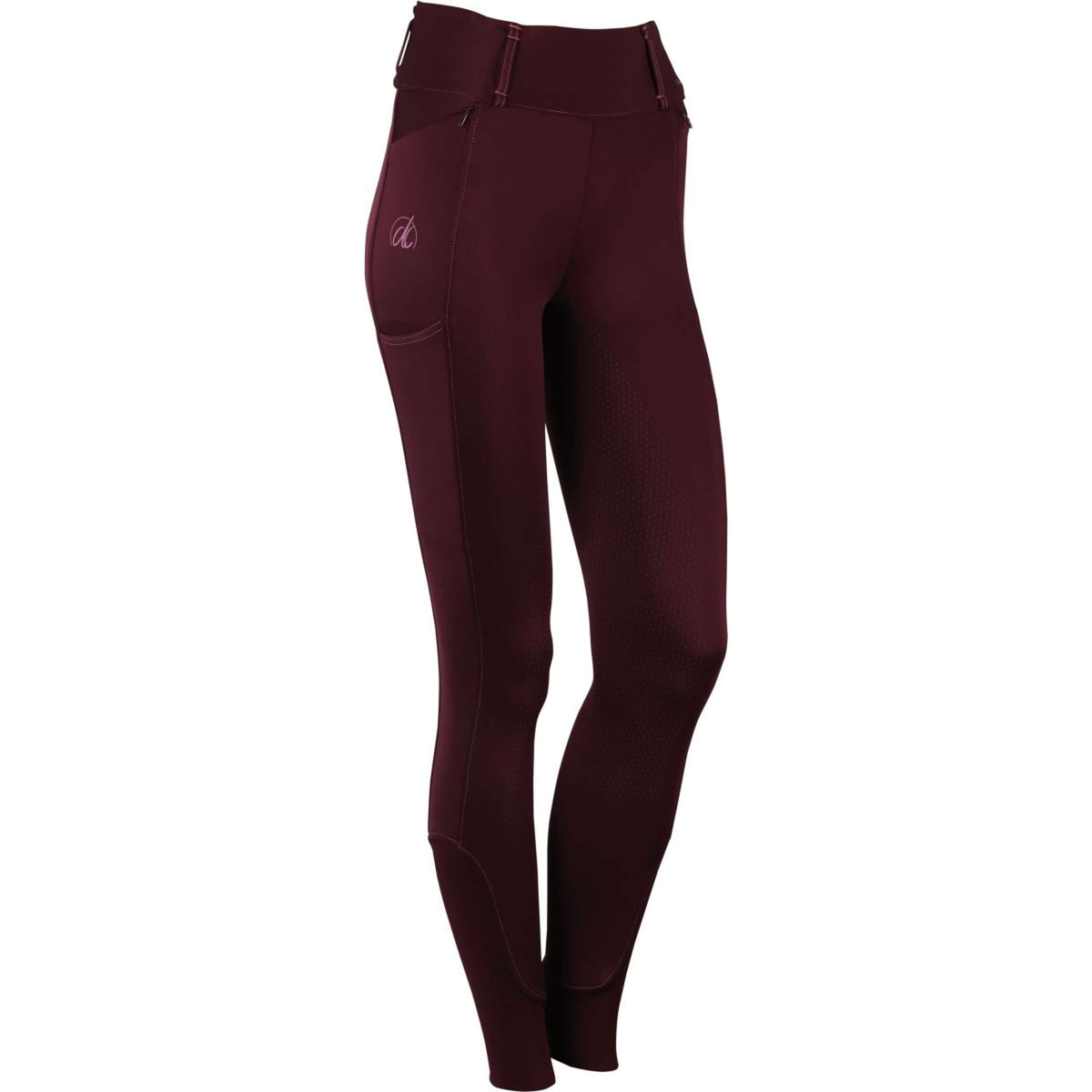 Harry's Horse Leggings da Equitazione Equitights Denici Cavalli Scabiosa Full Grip Bordeaux