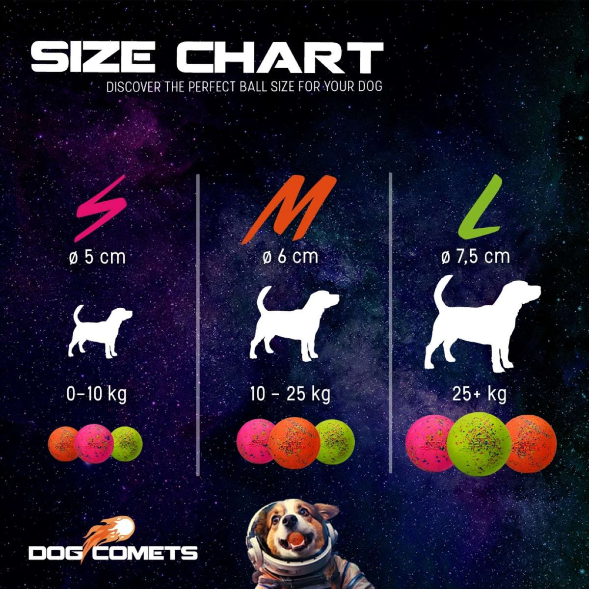 Dog Comets Palla Stardust Arancia