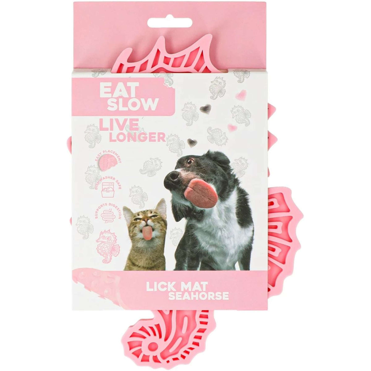 Eat Slow Live Longer Tappetino Leccornia Seahorse Rosa