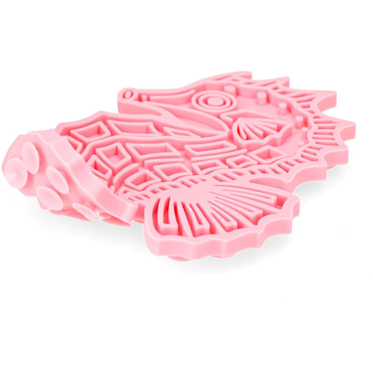 Eat Slow Live Longer Tappetino Leccornia Seahorse Rosa
