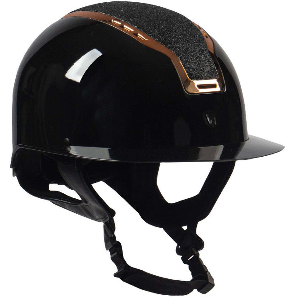 HORKA Casco da equitazione Gaudi Glossy Nero/Rosa