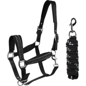 HORKA Set Cavezza Equestrian Pro Crystals & Pearls Nero
