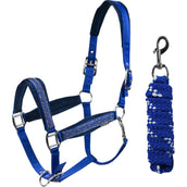 HORKA Set Cavezza Equestrian Pro Crystals & Pearls Royal Blue