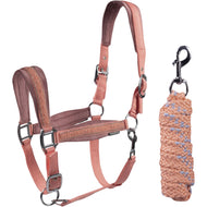 HORKA Set Cavezza Equestrian Pro Crystals & Pearls Rosewood
