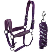 HORKA Set Cavezza Equestrian Pro Crystals & Pearls Viola