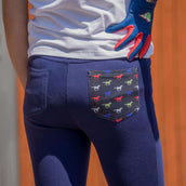 Red Horse Pantaloni da Equitazione Tiki Blu