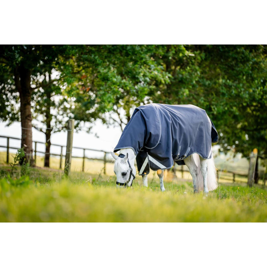 Rambo Turnout 1680D Plus 100g Blu marino/Grigio temporale/Argento