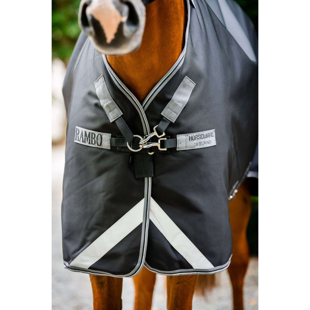 Rambo Turnout 1680D Plus 100g Nero/Grigio temporale/Argento