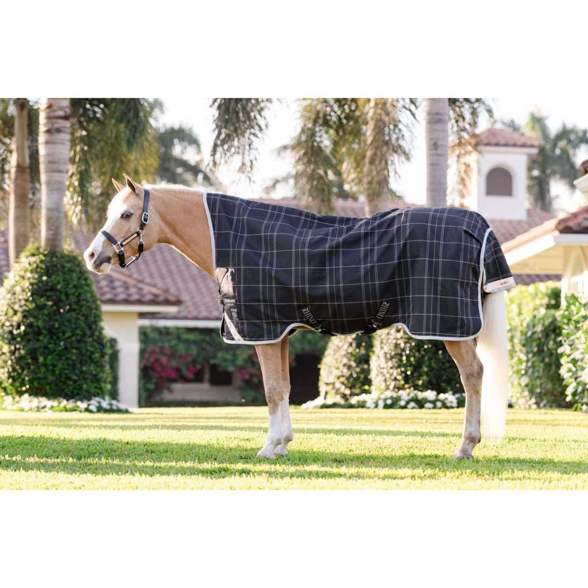 Rhino Wug Turnout Pony 100g Nero/Grigio/Bianco Chk/Grigio