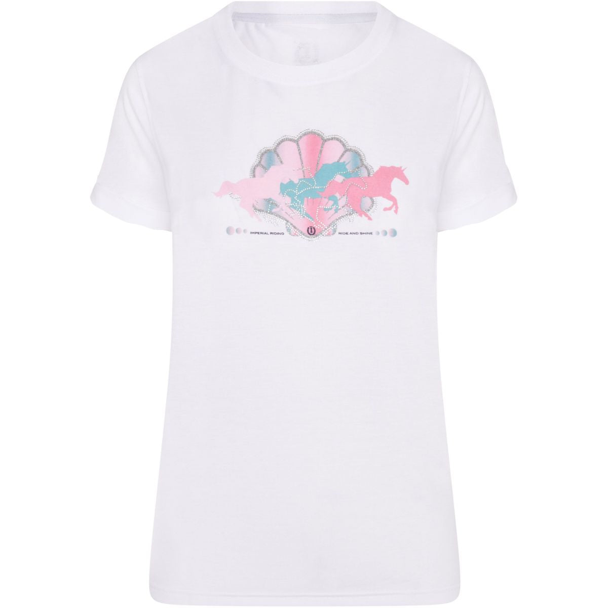 Imperial Riding T-Shirt Horses and Mermaids Bianco