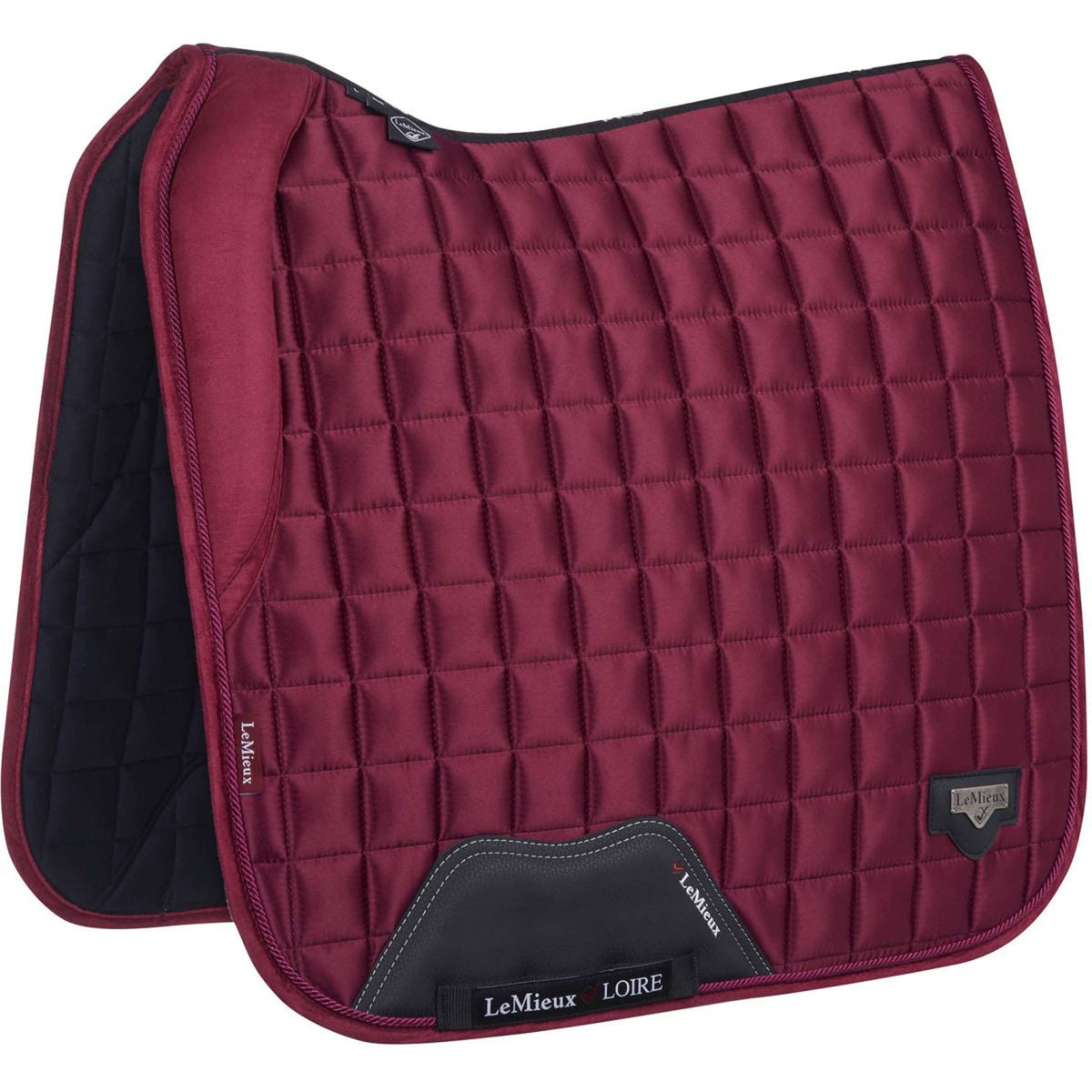 LeMieux Sottosella Loire Memory Satin Square Dressage Mulberry