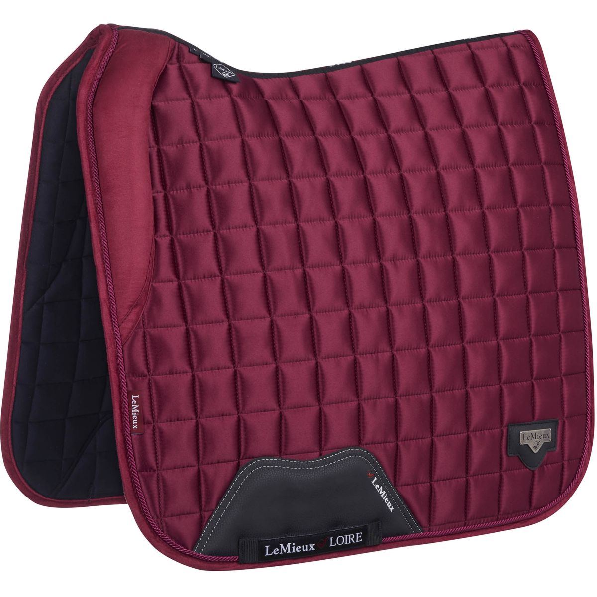 LeMieux Sottosella Loire Memory Satin Square Dressage Mulberry