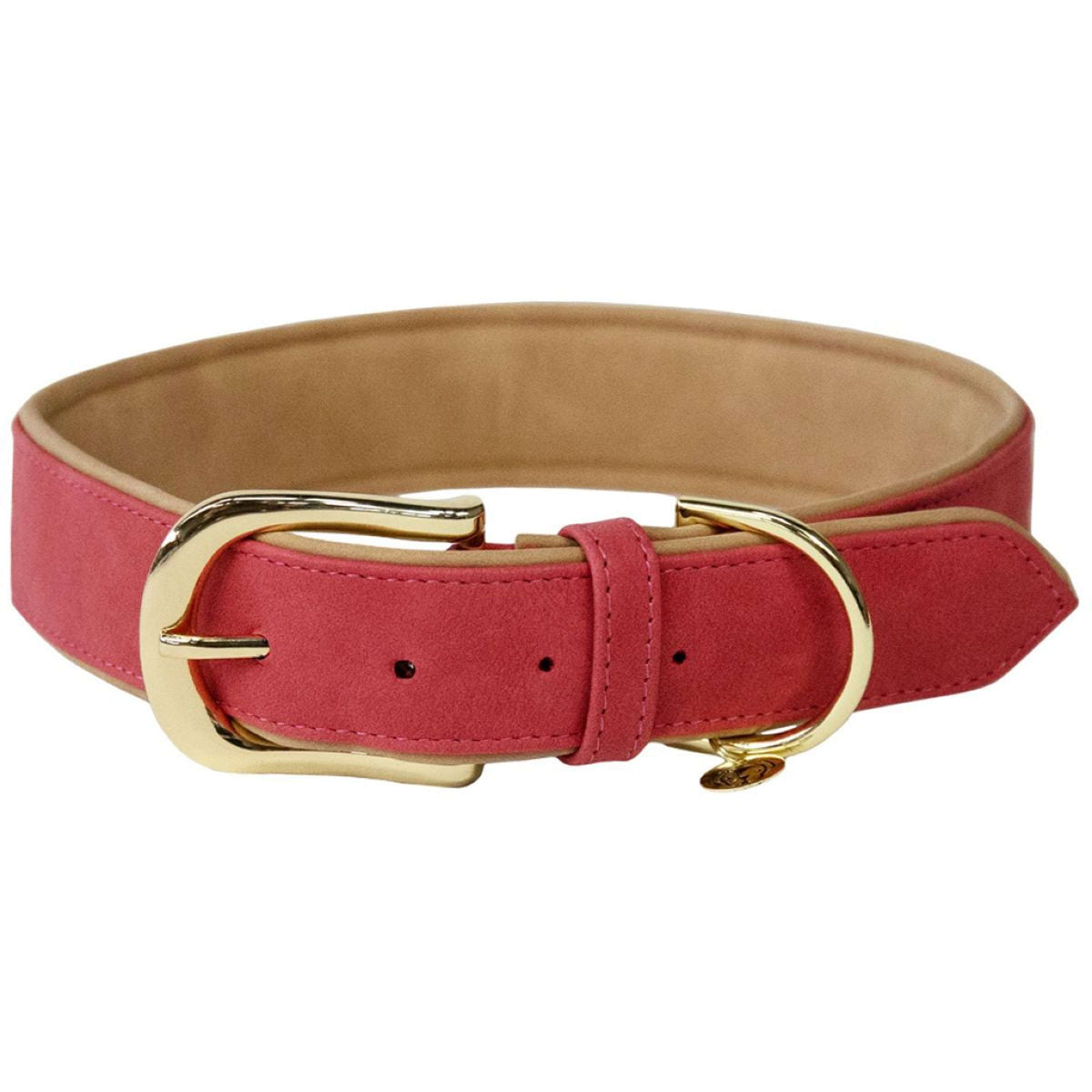 Kentucky Dogwear Collare per Cane Soft Vegan Leather Rosso/Beige