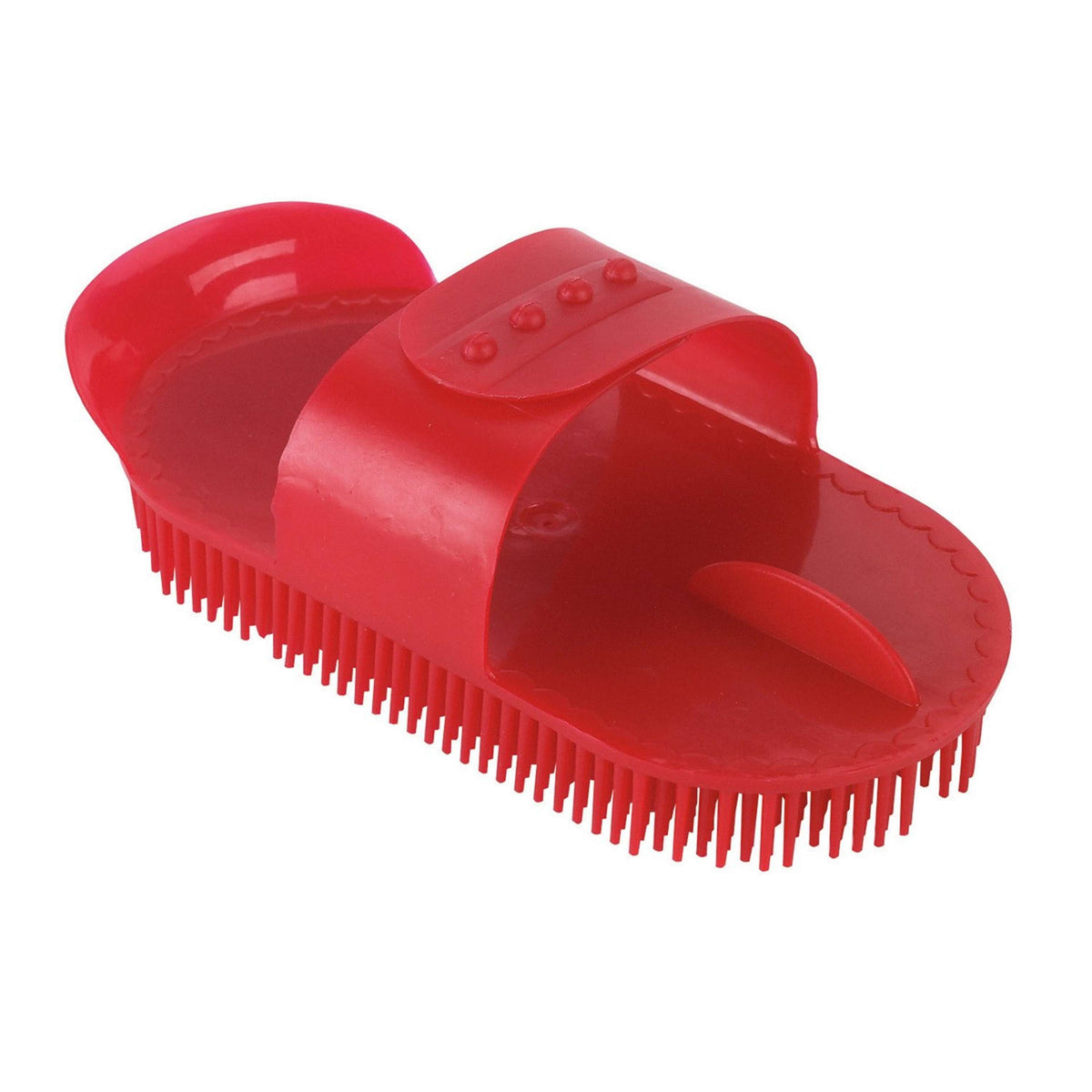 Kerbl Striglia a denti metallici Rosso