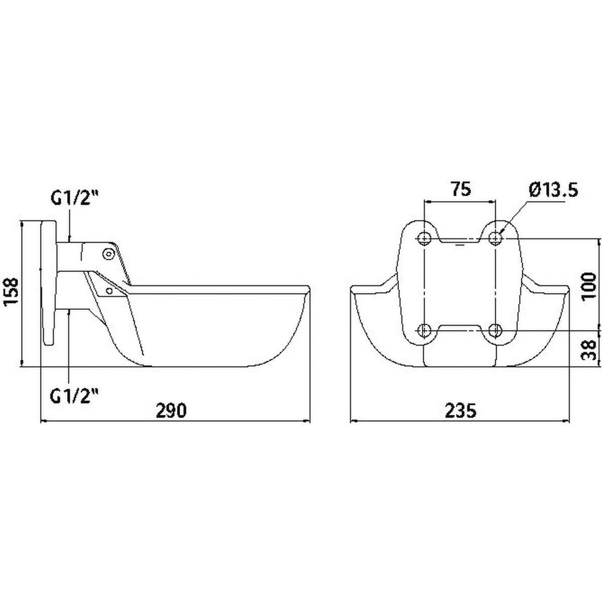 Kerbl Abbeveratoio a Linguetta a Pressione N20