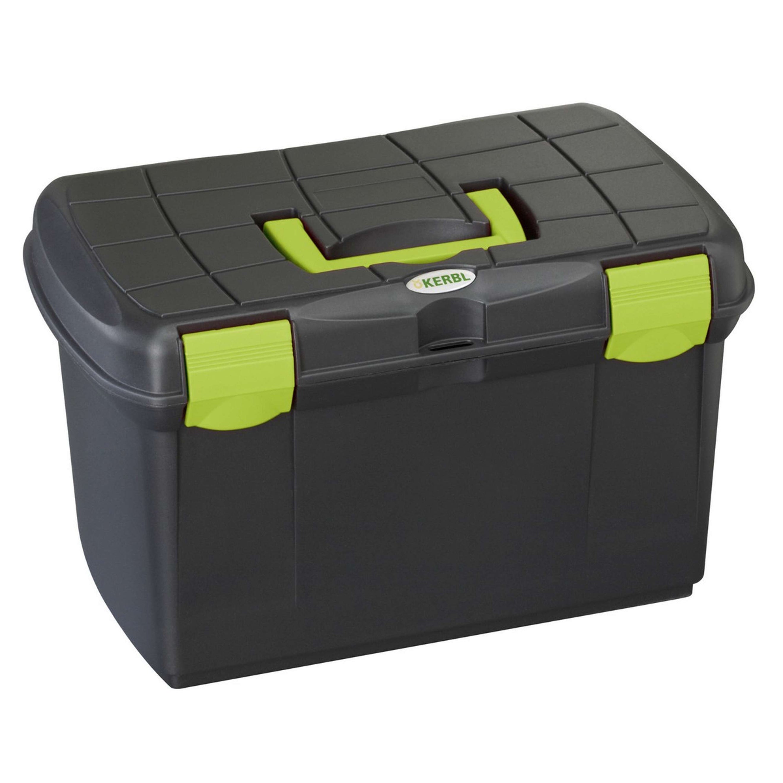 Kerbl Scatola portaoggetti con inserto rimovibile Nero/Pistacchio