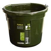 Kerbl Secchio per Mangime e Acqua Flat Back Verde