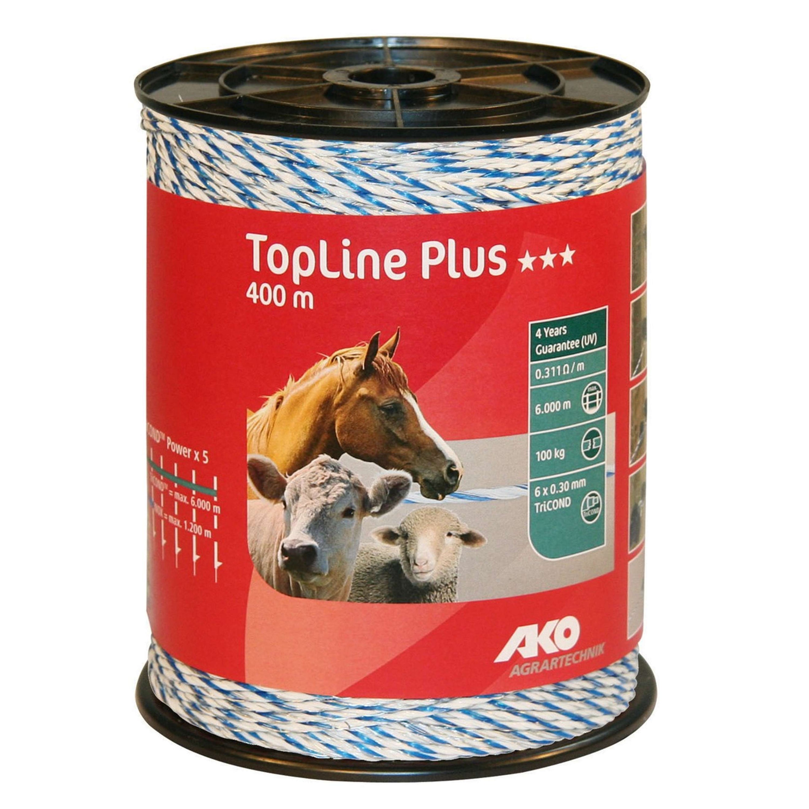 Ako Filo per Recinzioni Topline Plus Bianco/Blu