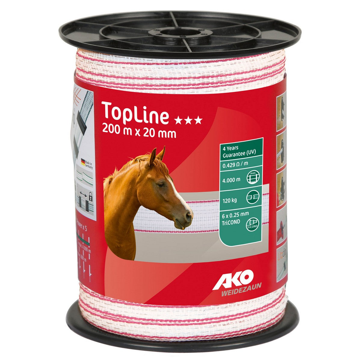 Ako Nastro per Recinzione Topline Bianco/Rosa