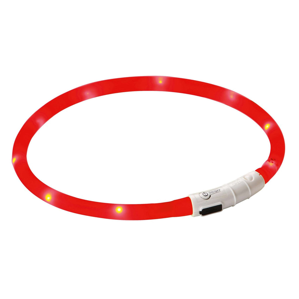 Kerbl Collare LED Ricaricabile Maxi Safe Rosso
