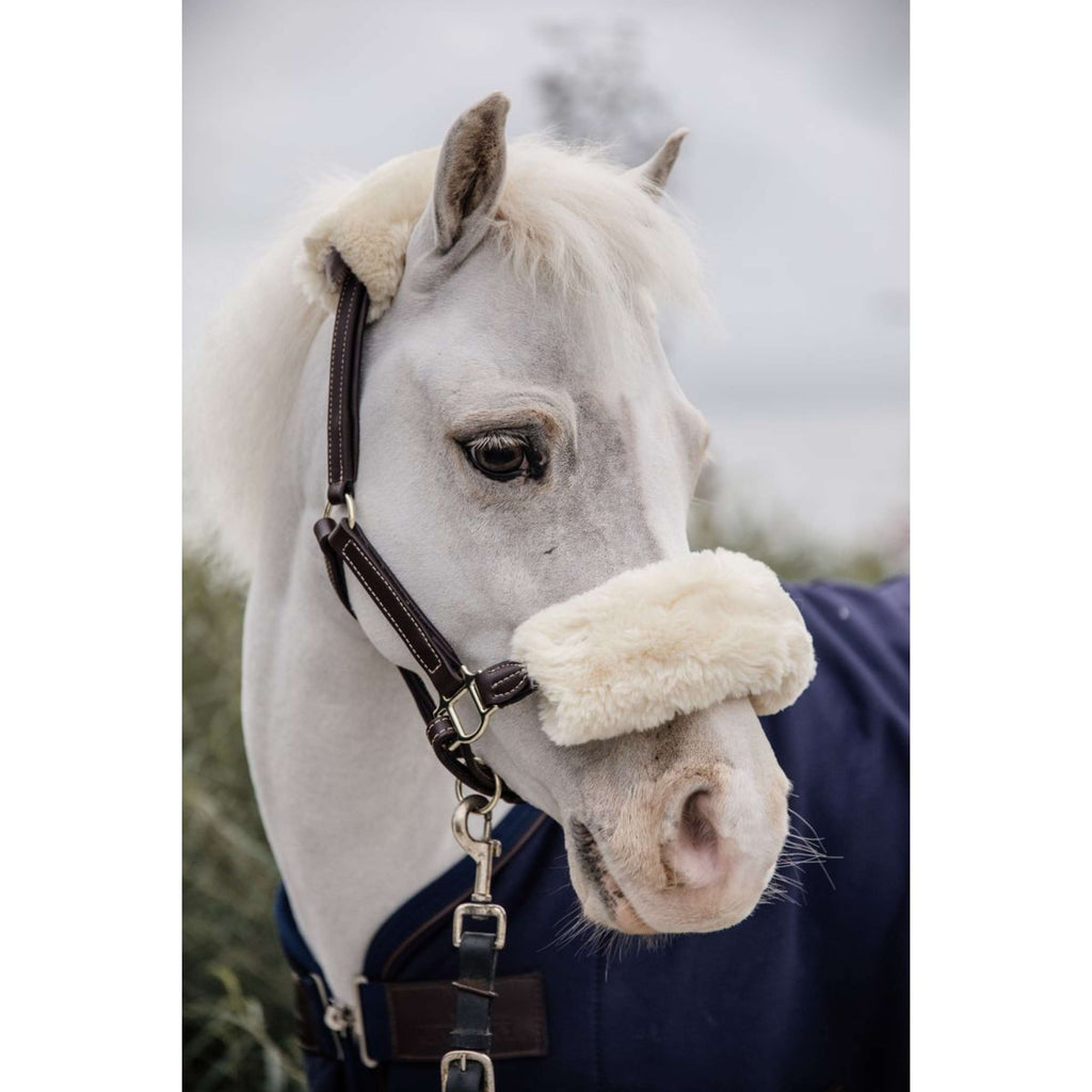 Kentucky Horsewear Cavezza in Cuoio Pelle di pecora in pelle Marrone/Naturale