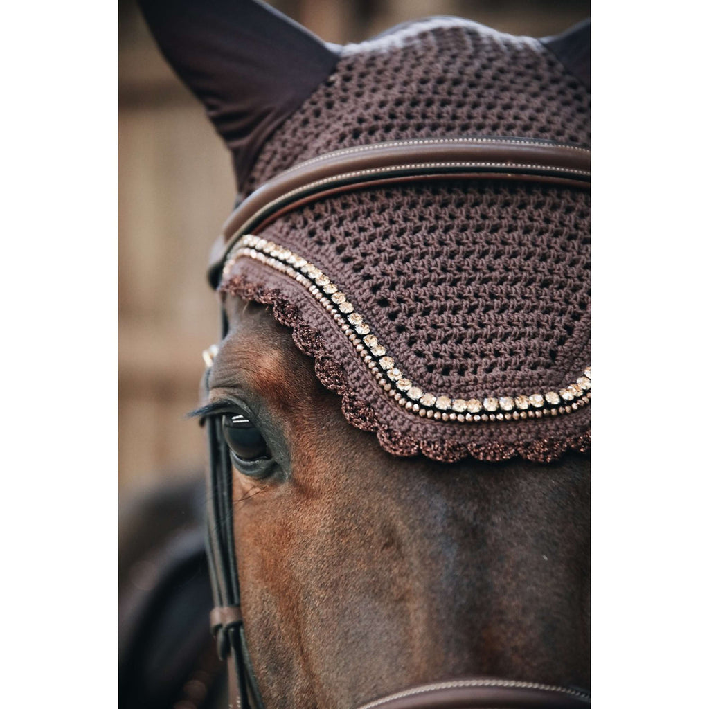 Kentucky Horsewear Copriorecchie Wellington Stone & Pearl Marrone scuro
