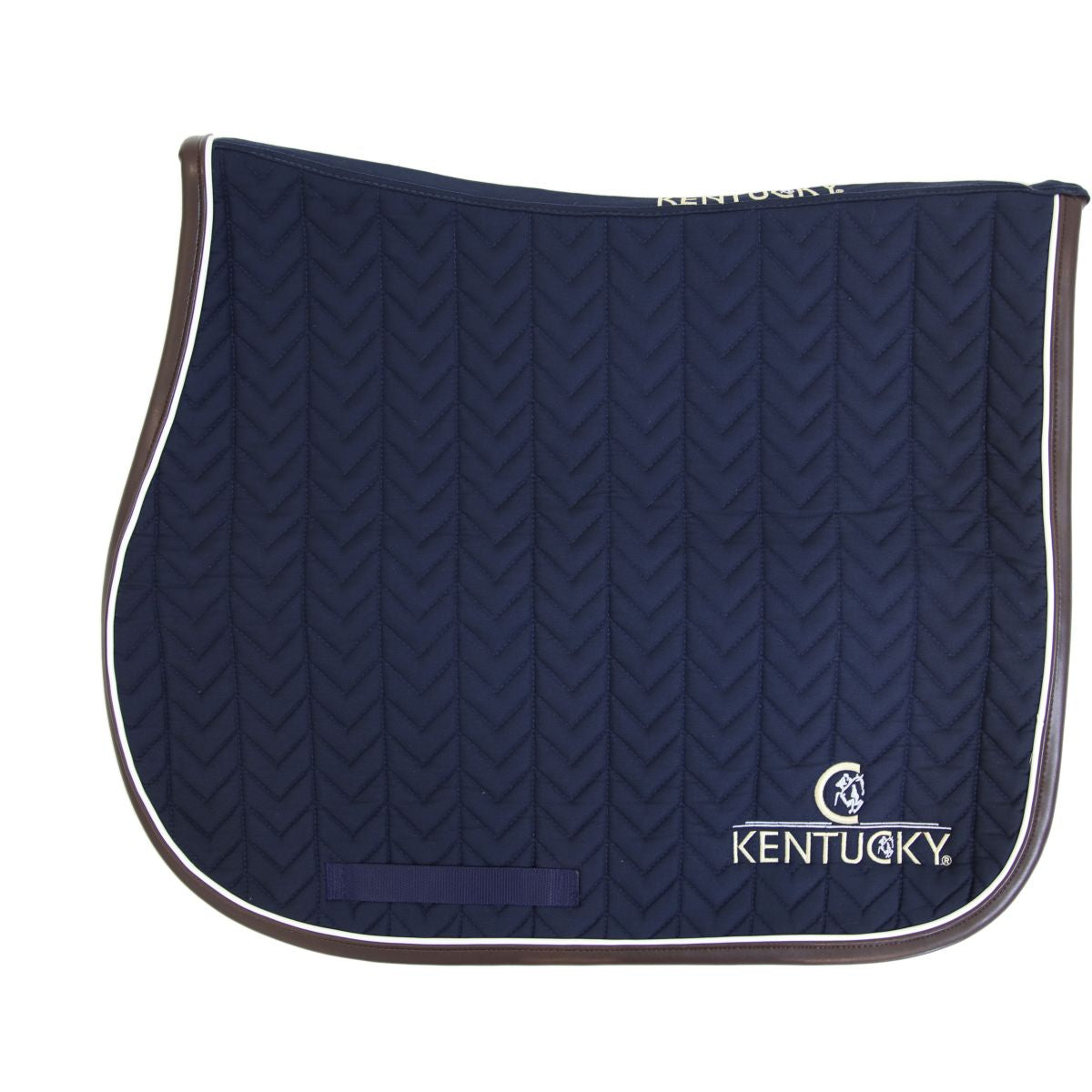 Kentucky Horsewear Sottosella a molla Fishbone Pelle Navy